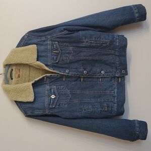 Mavi Jeans 419 Kitty Furred Jean Jacket L